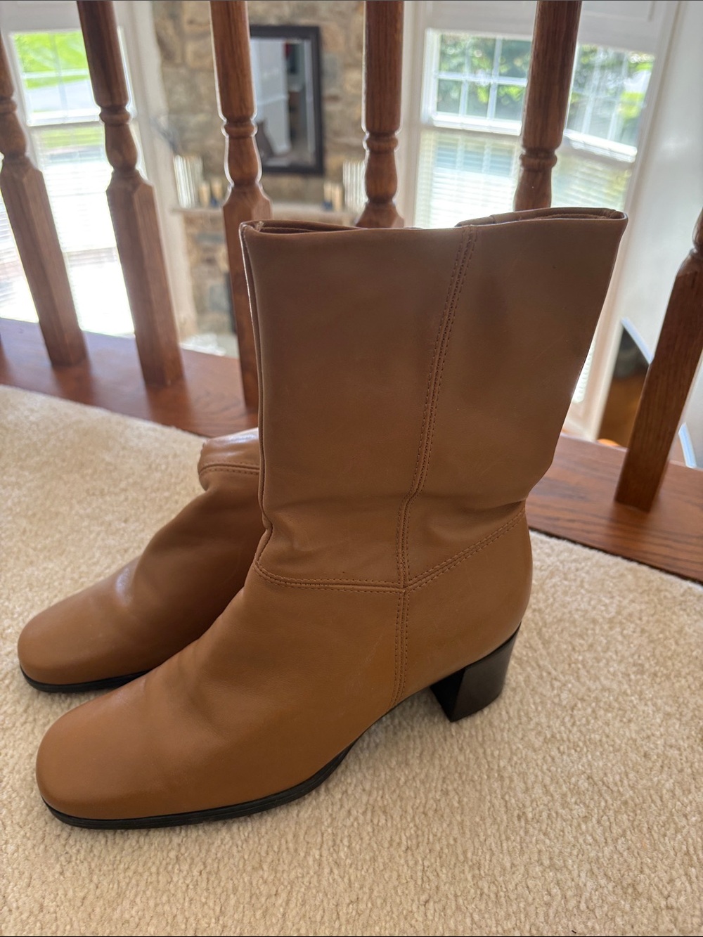 Easy Spirit Women's Chestnut Mid-Calf Block Heel Boots